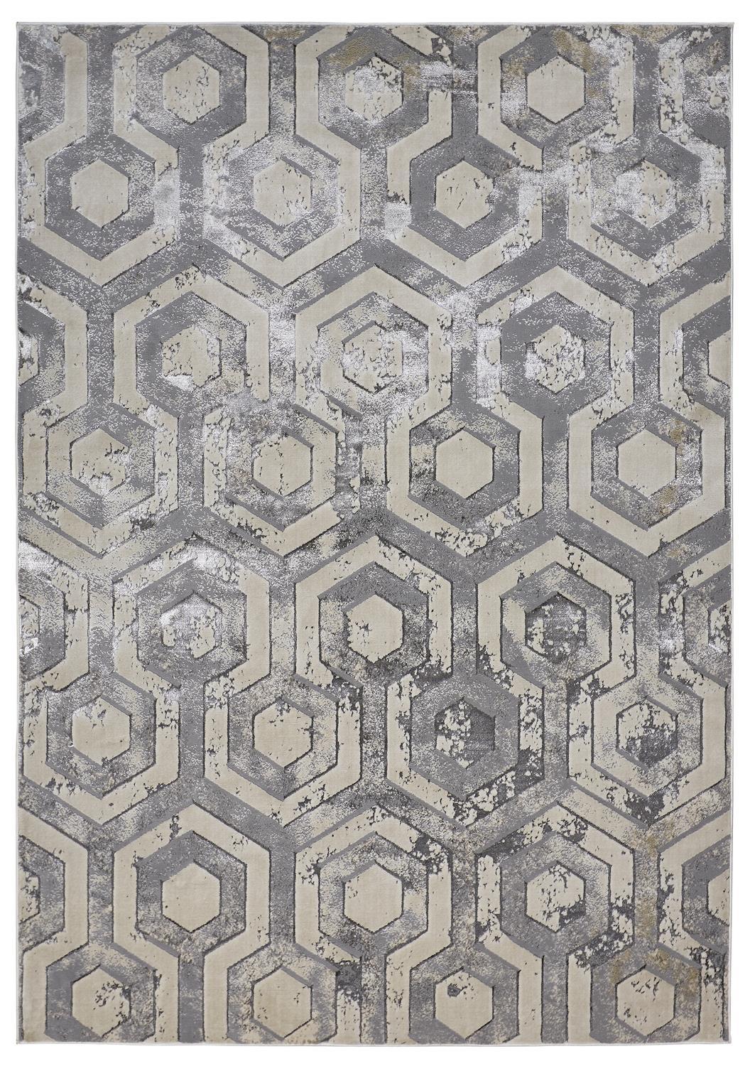 Micah 3046F Ivory/Silver Rug - Baconco