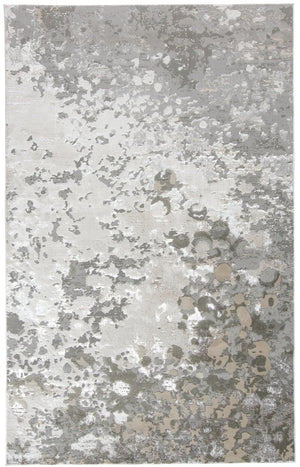 Micah 3336F Silver/Ivory Rug - Baconco