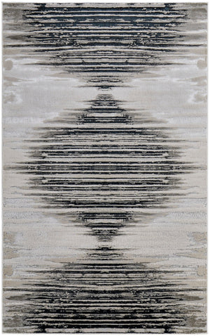 Micah 69439LRF Black/Silver Rug - Baconco