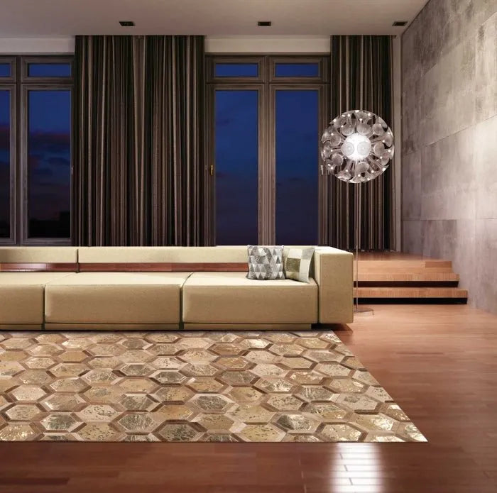 Michael Amini MA01 City Chic MA100 Amber Gold Rug - Baconco