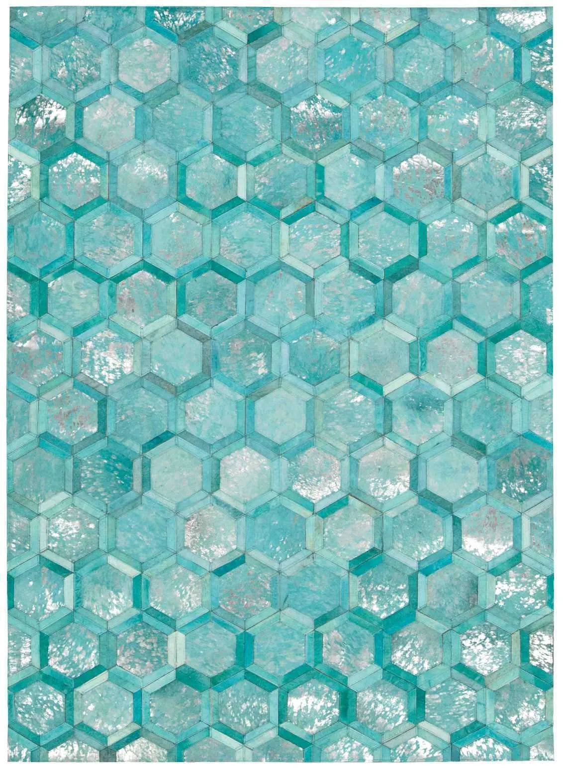 Michael Amini MA01 City Chic MA100 Turquoise Rug - Baconco