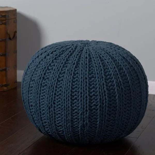 Midnight Knit LR08124 Pouf - Baconco