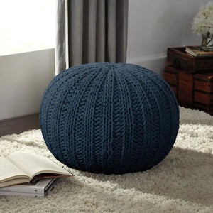 Midnight Knit LR08124 Pouf - Baconco