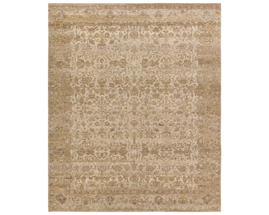 Mihret MIH01 Tan/Cream Rug - Baconco