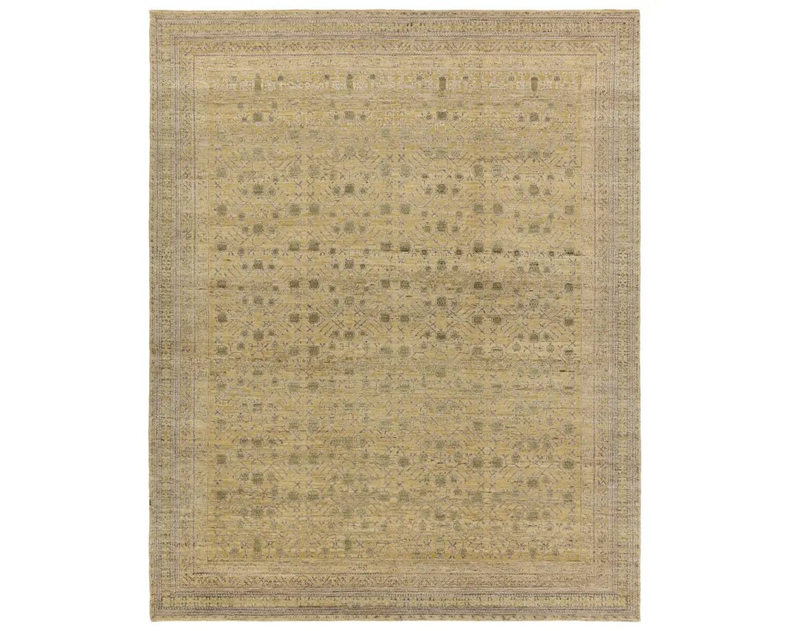 Mihret MIH03 Green/Grey Rug - Baconco