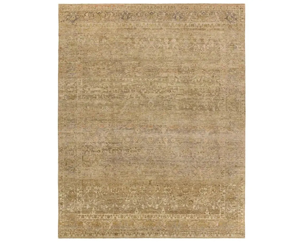 Mihret MIH04 Green/Tan Rug - Baconco