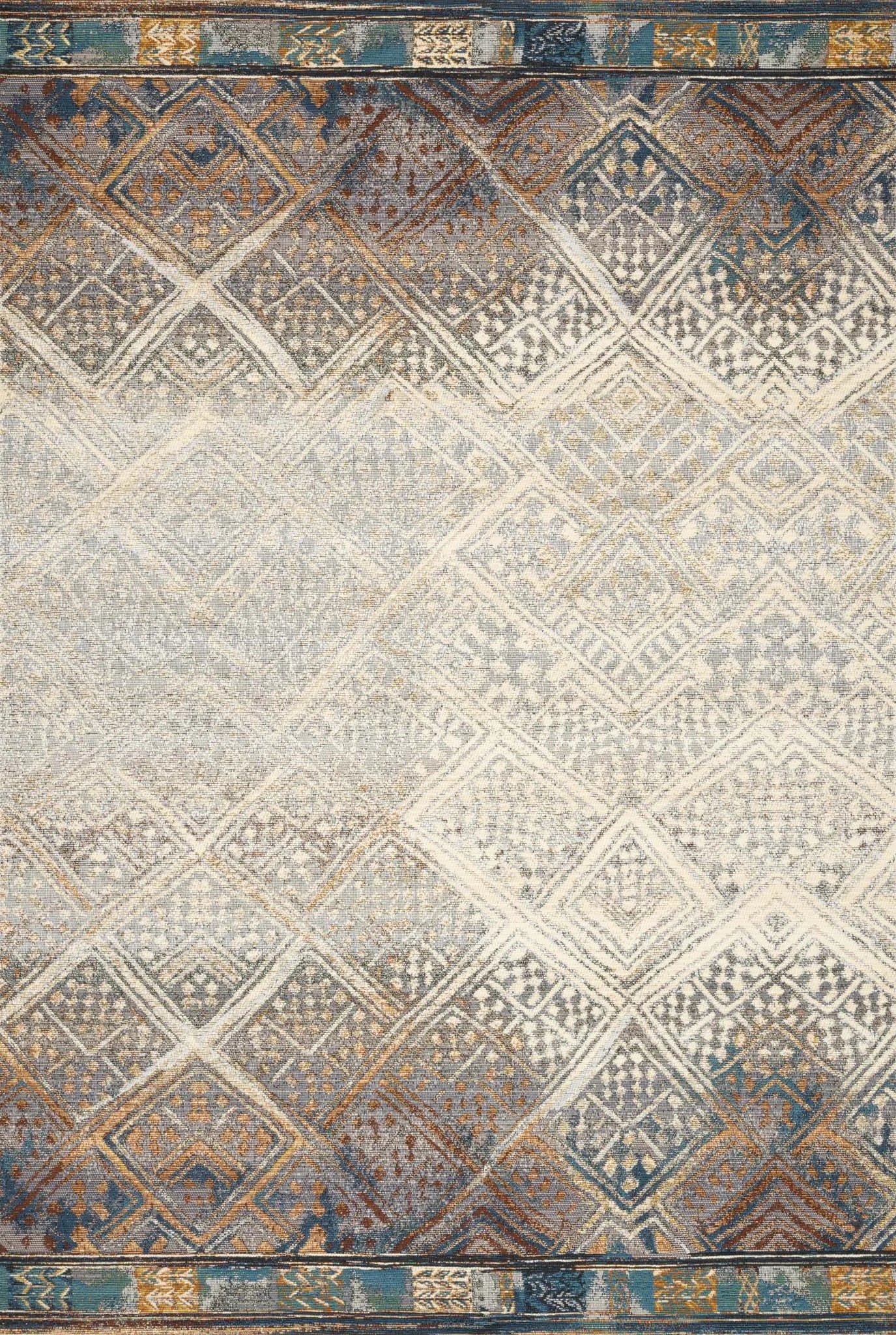 Mika MIK-02 Ivory/Mediterranean Rug - Baconco