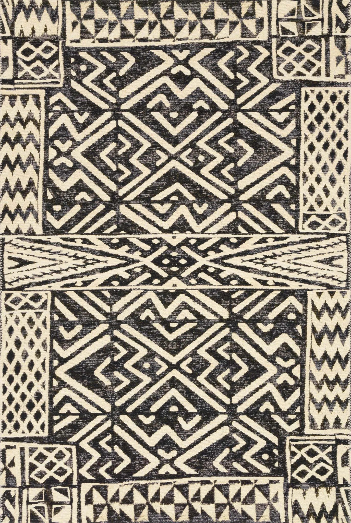 Mika MIK-13 Ivory/Black Rug - Baconco