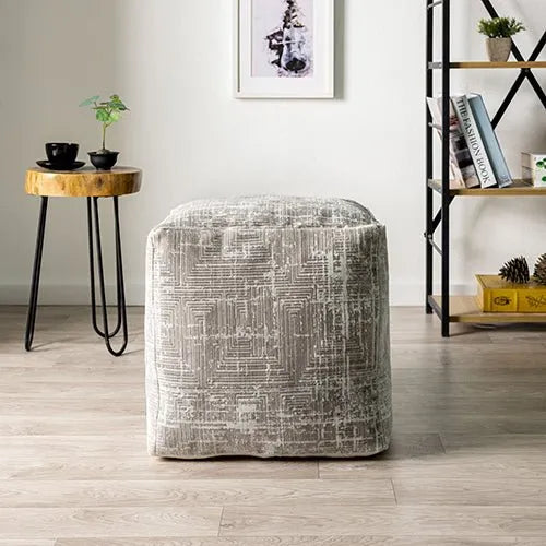 Milano 34106GBG Grey/Beige Pouf - Baconco