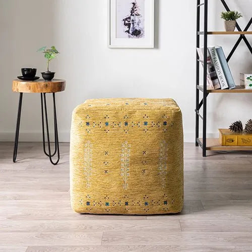 Milano 34109SPM Spicy Mustard Pouf - Baconco