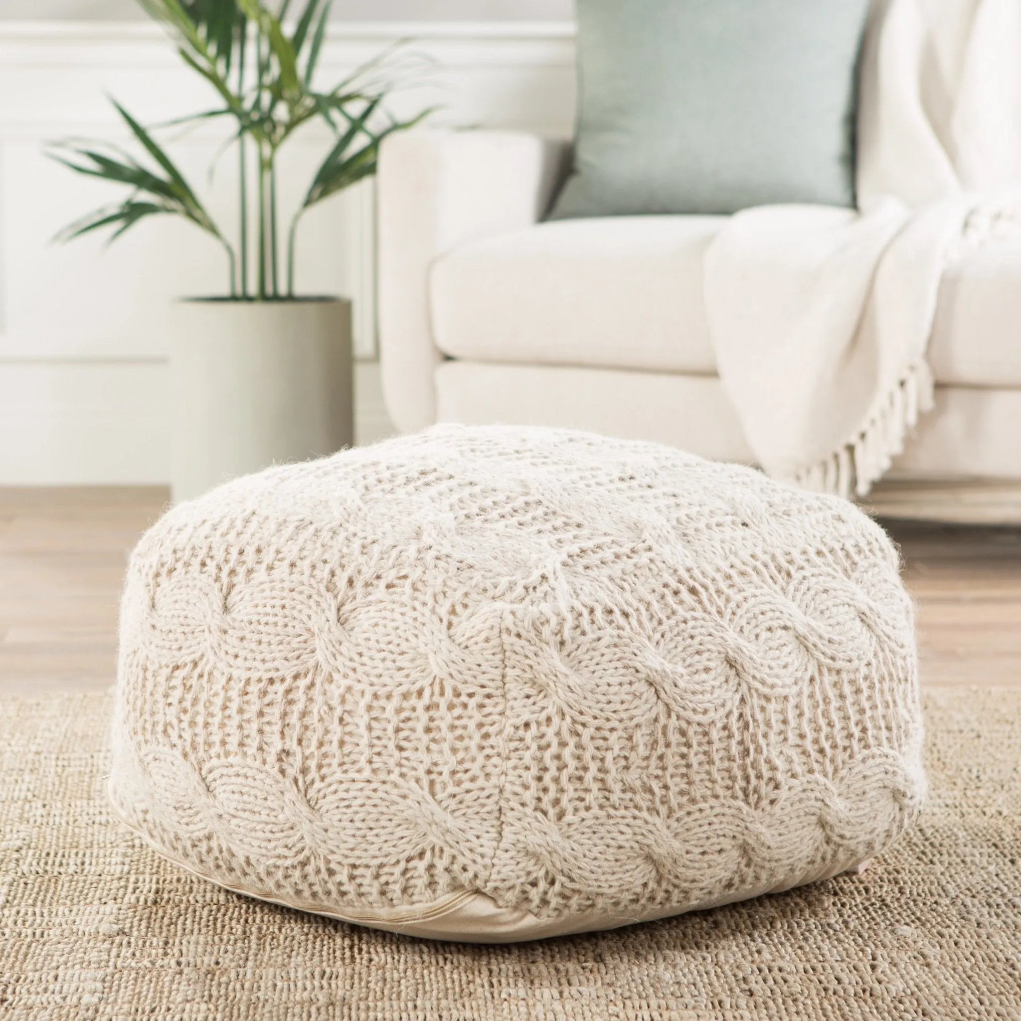 Milford MLF04 Sh-oslo Cream Pouf - Baconco