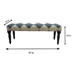 Modern Black and White Diamond LR99036 Indoor Bench - Baconco