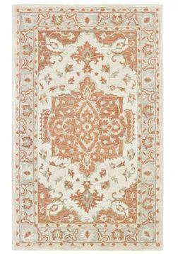 Modern Traditions LR81287 Orange Gray Rug - Baconco