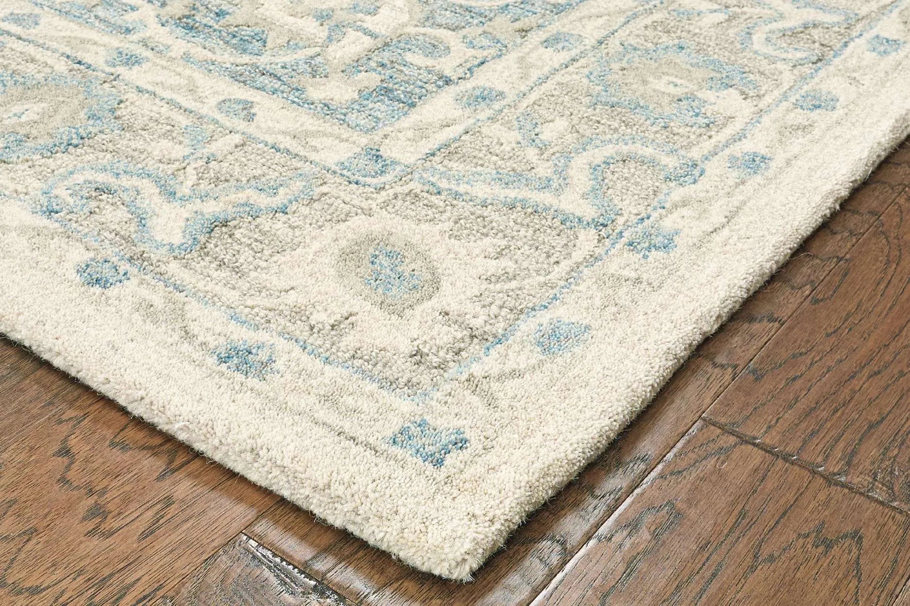 Modern Traditions LR81288 Turquoise Gray Rug - Baconco