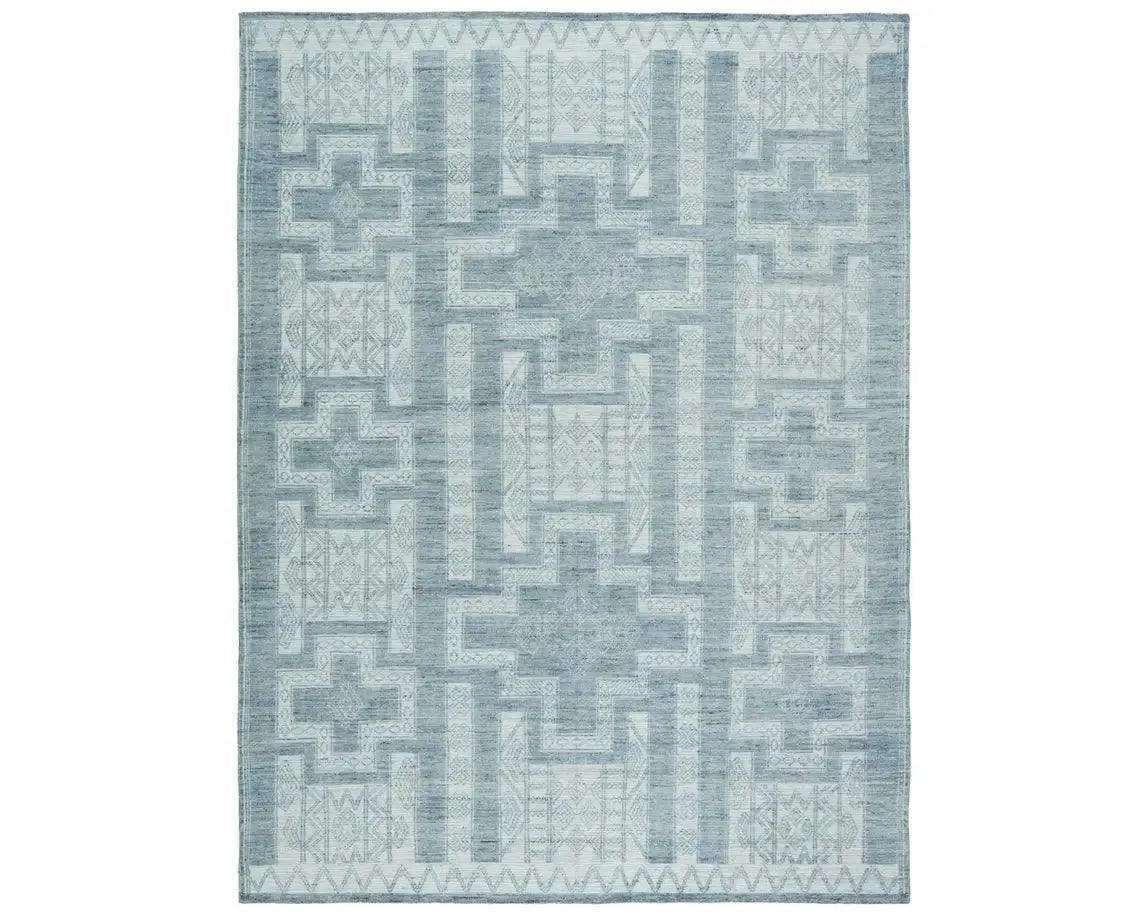 Monarch MNR02 Sky Blue/Ivory Rug - Baconco