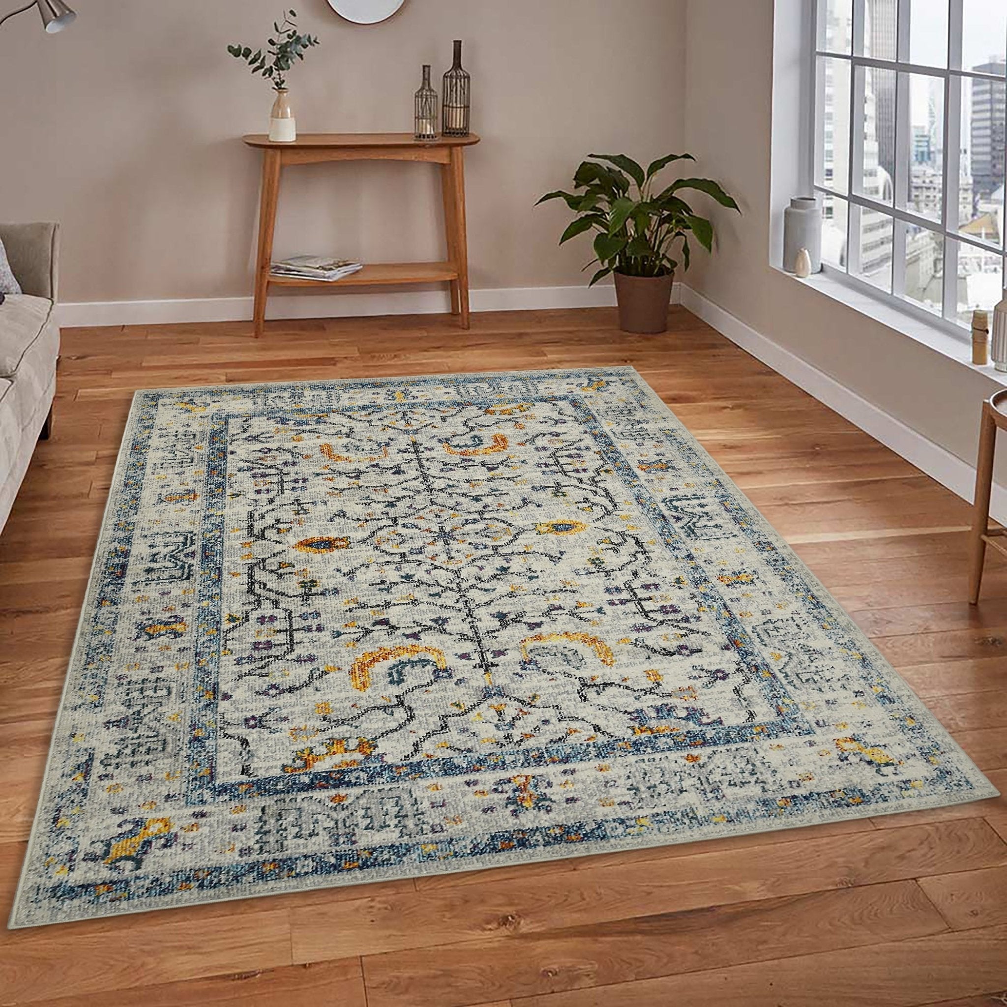 Montana MON-4 Ivory/Yellow Rug - Baconco