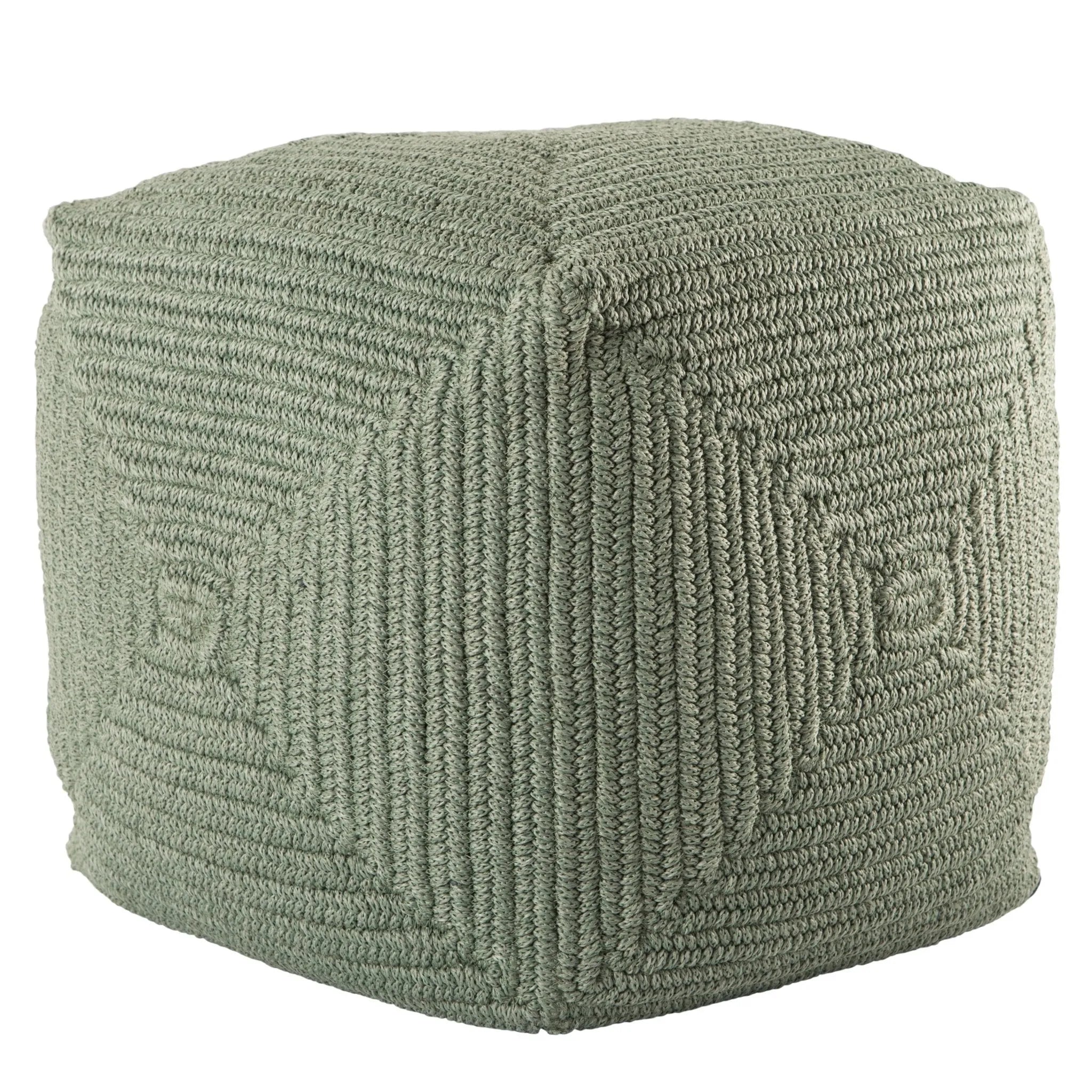 Montauk Mot05 Bridgehampton Green Pouf - Baconco