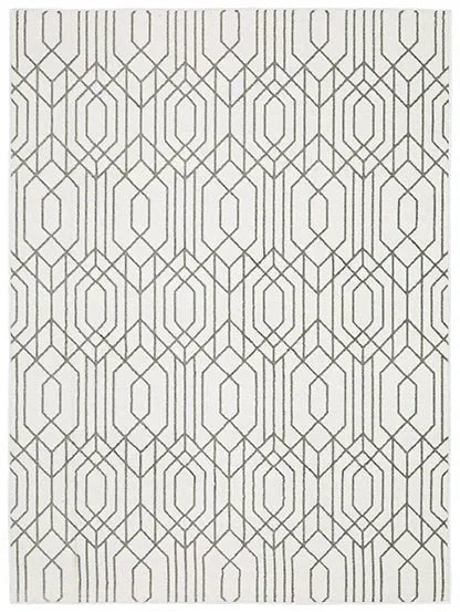 Montecito 4158W White/Grey Rug - Baconco