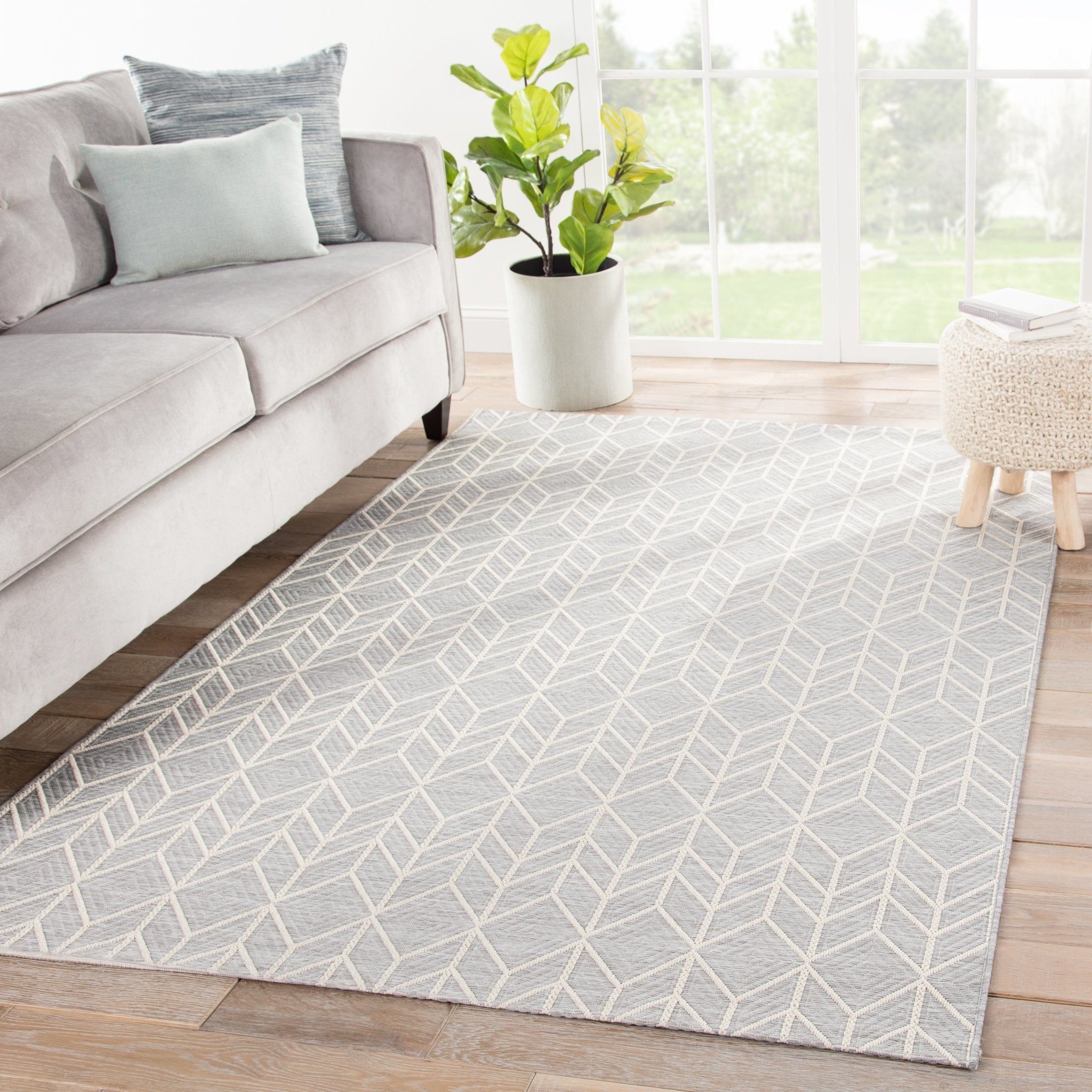 Monteclair MOC02 Galloway Gray/Cream Rug - Baconco