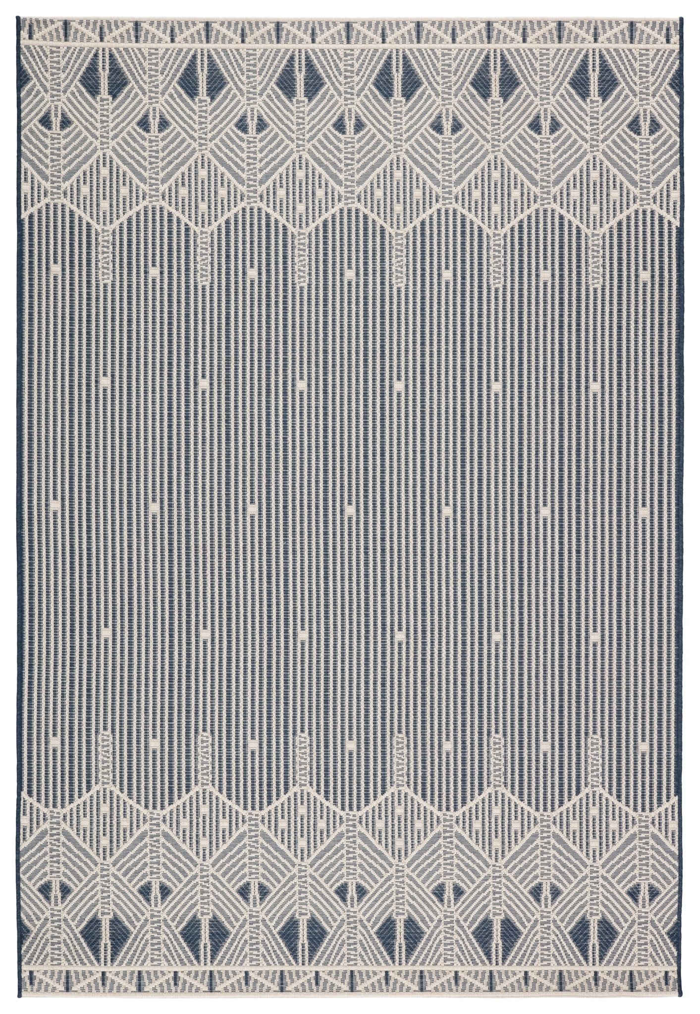 Monteclair Moc07 Belvidere Dark Blue/Cream Rug - Baconco