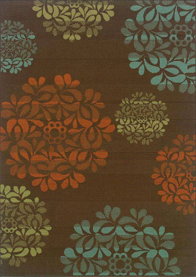 Montego 2635N Brown/ Blue Rug - Baconco