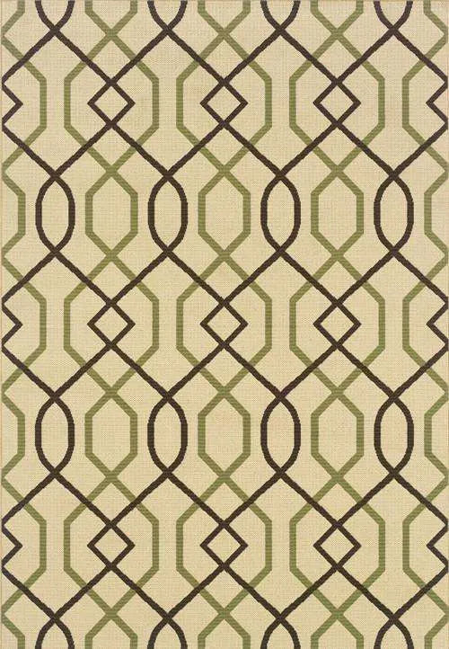 Montego 896J Ivory/ Brown Rug - Baconco