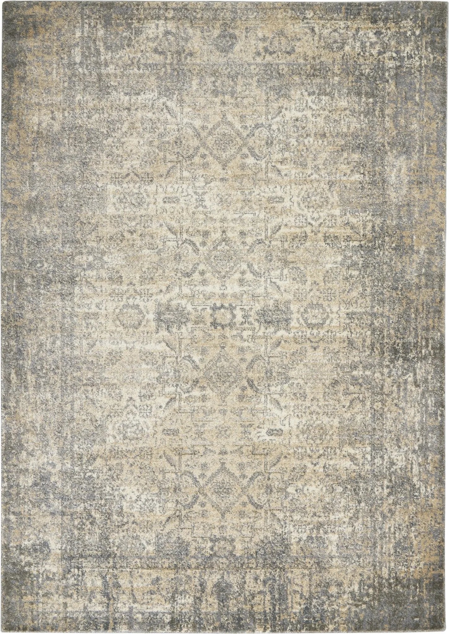 Moroccan Celebration by Kathy Ireland KI3M1 Ivory/Slate Rug - Baconco