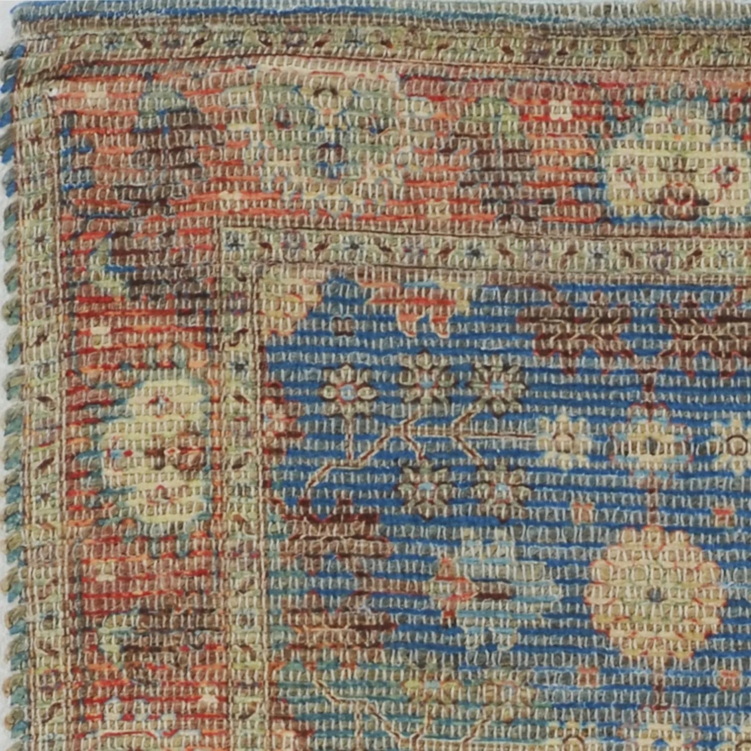 Morris 2227 Traditions Blue/Red Rug - Baconco