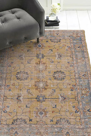 Morris 2231 Karissa Gold/Lt. Blue Rugs - Baconco