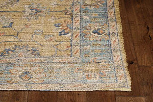 Morris 2231 Karissa Gold/Lt. Blue Rugs - Baconco