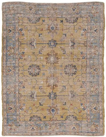 Morris 2231 Karissa Gold/Lt. Blue Rugs - Baconco