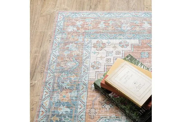 Myers Park Myp03 Rust/Blue Rug - Baconco