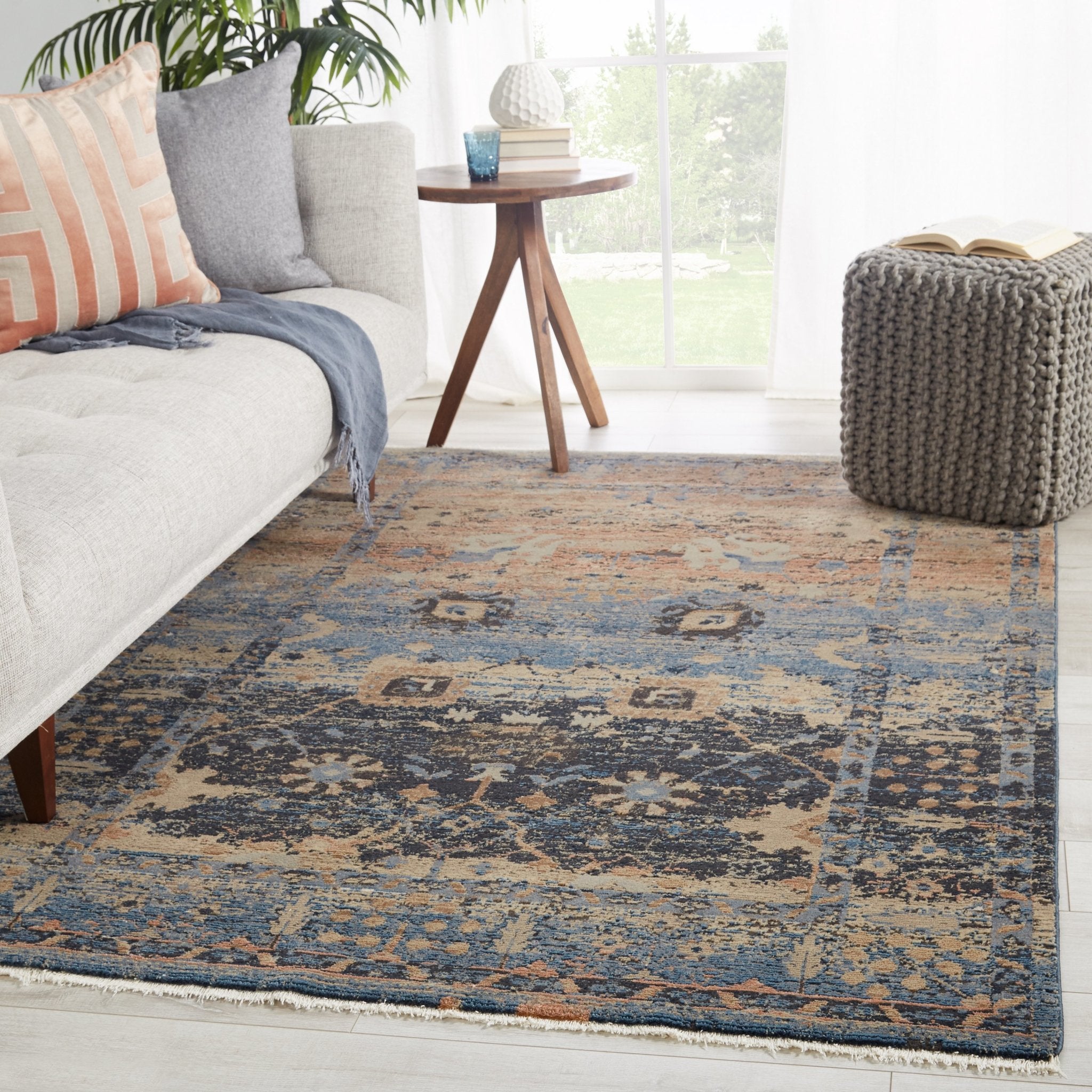 Myriad Myd01 Caruso Blue/Taupe Rug - Baconco