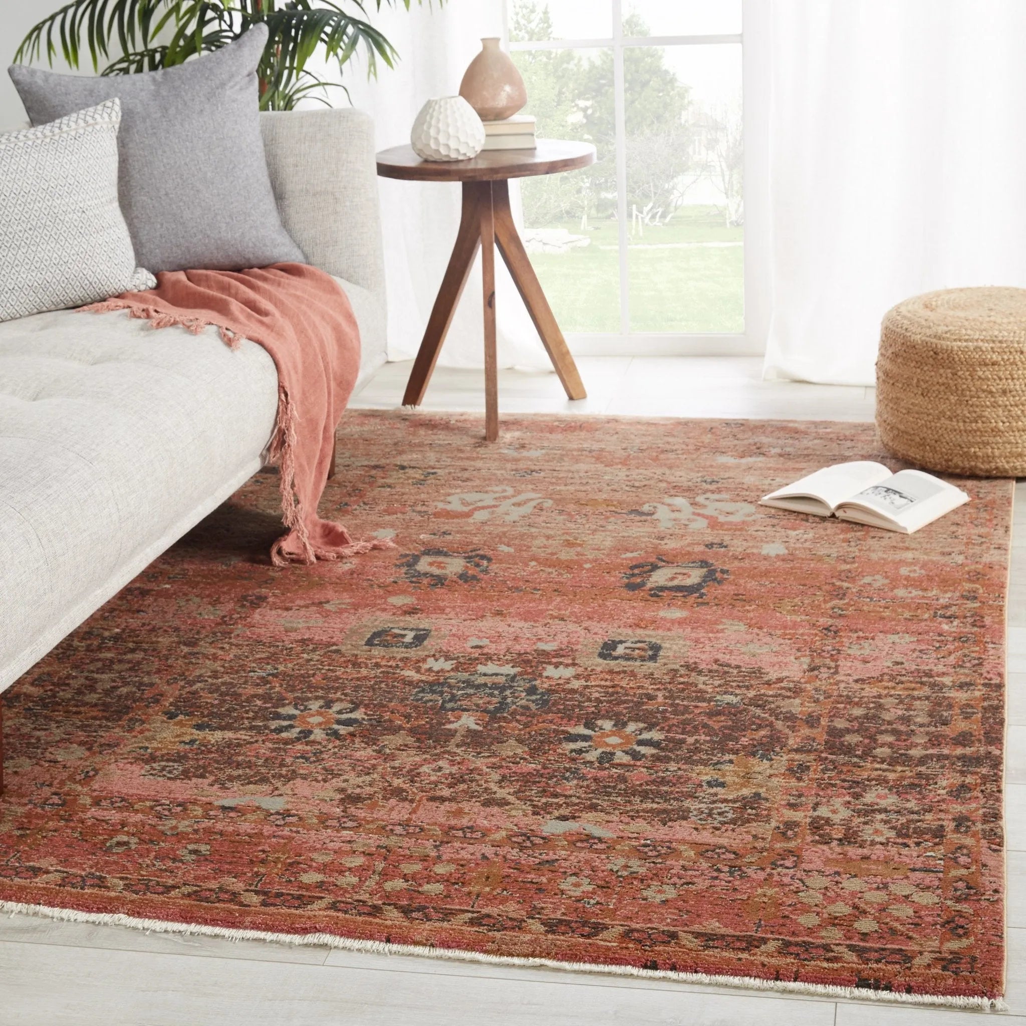 Myriad Myd03 Caruso Pink/Rust Rug - Baconco