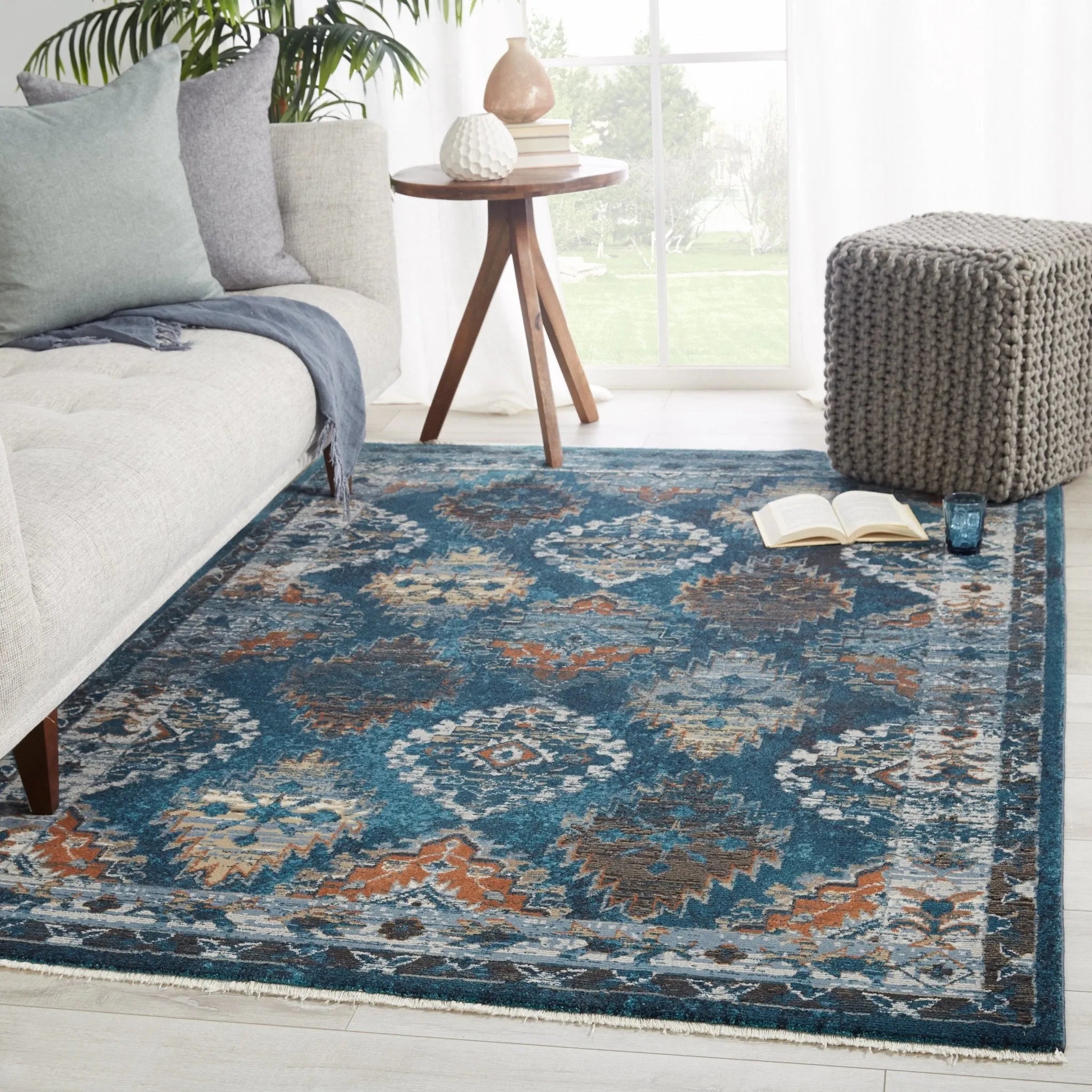 Myriad Myd10 Lia Blue/Rust Rug - Baconco