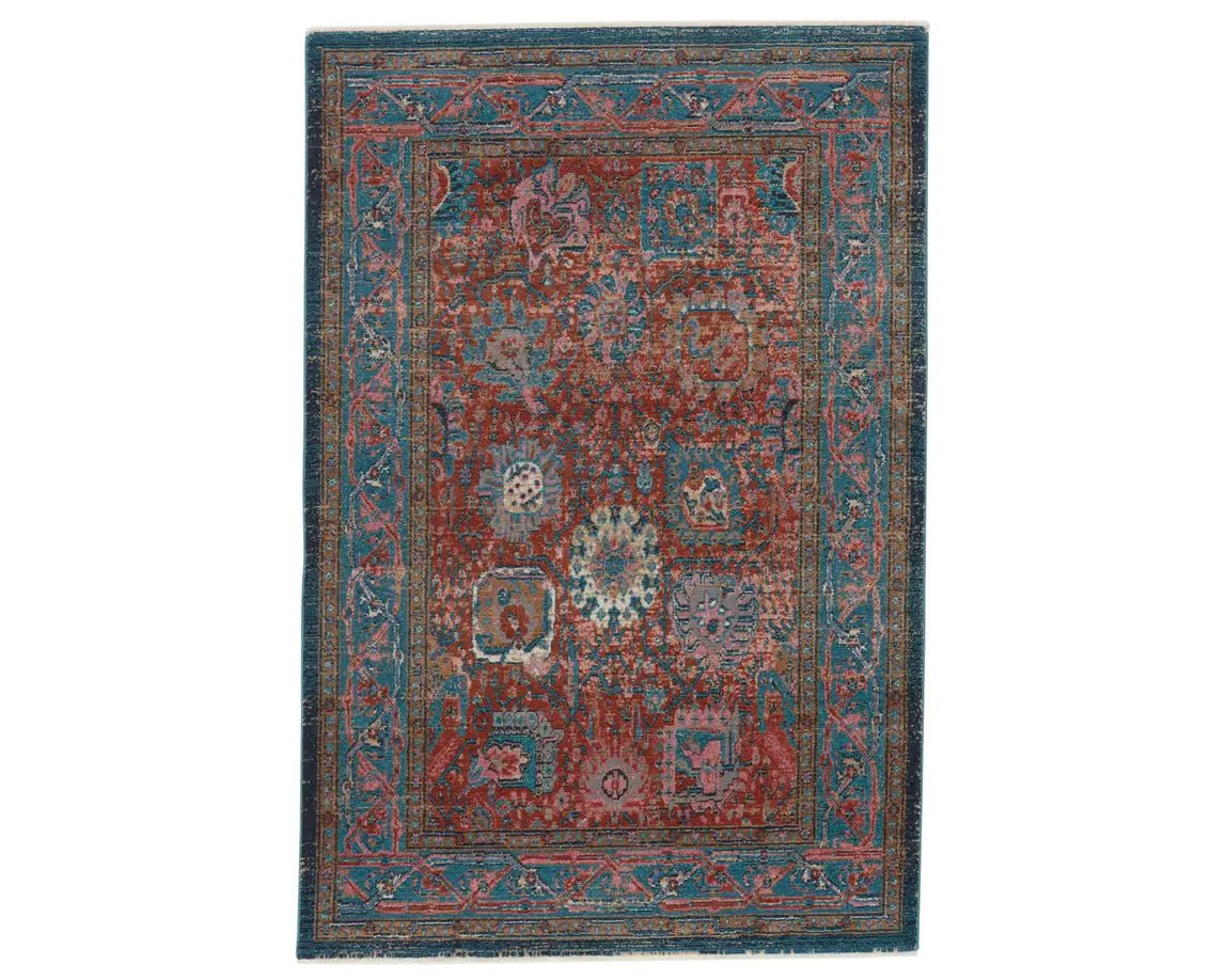 Myriad MYD11 Teal/Rust Rug - Baconco