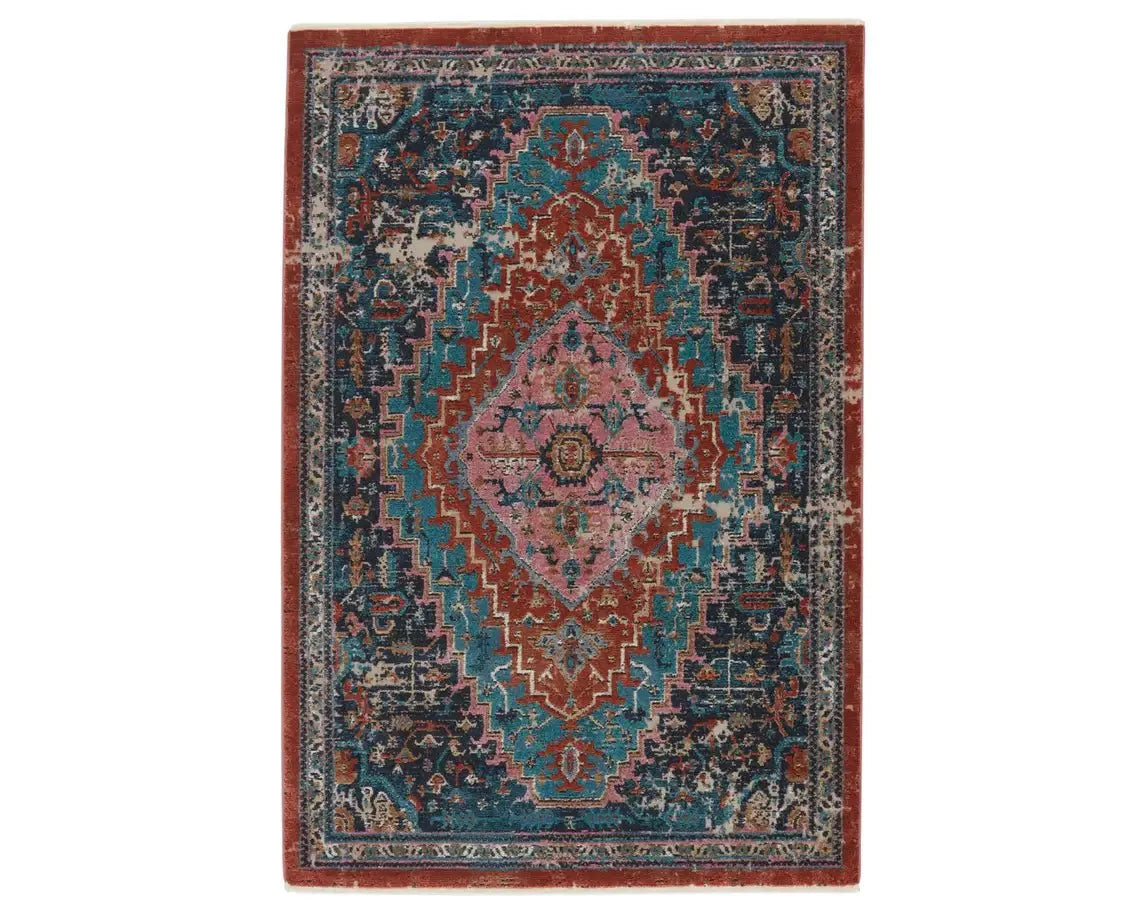 Myriad MYD13 Blue/Rust Rug - Baconco