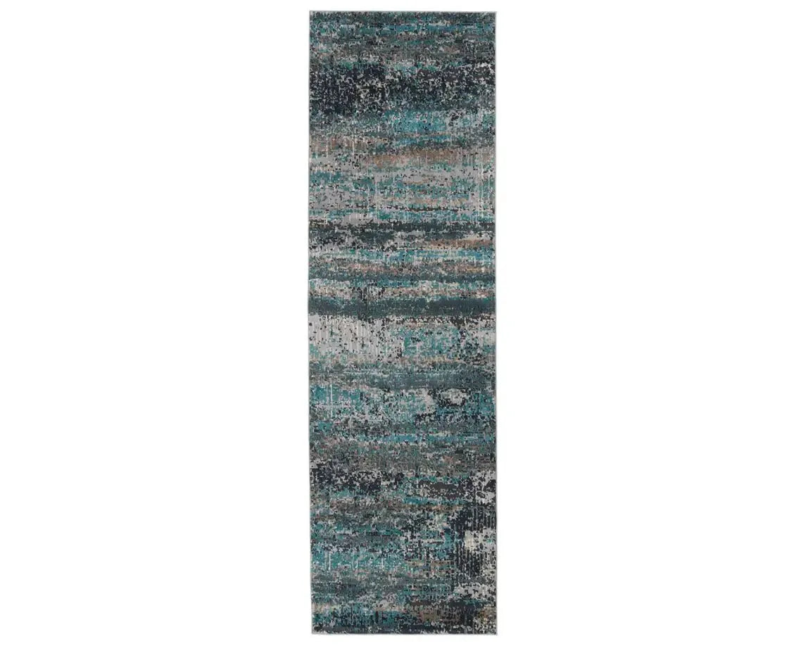 Myriad MYD21 Grey/Teal Blue Rug - Baconco