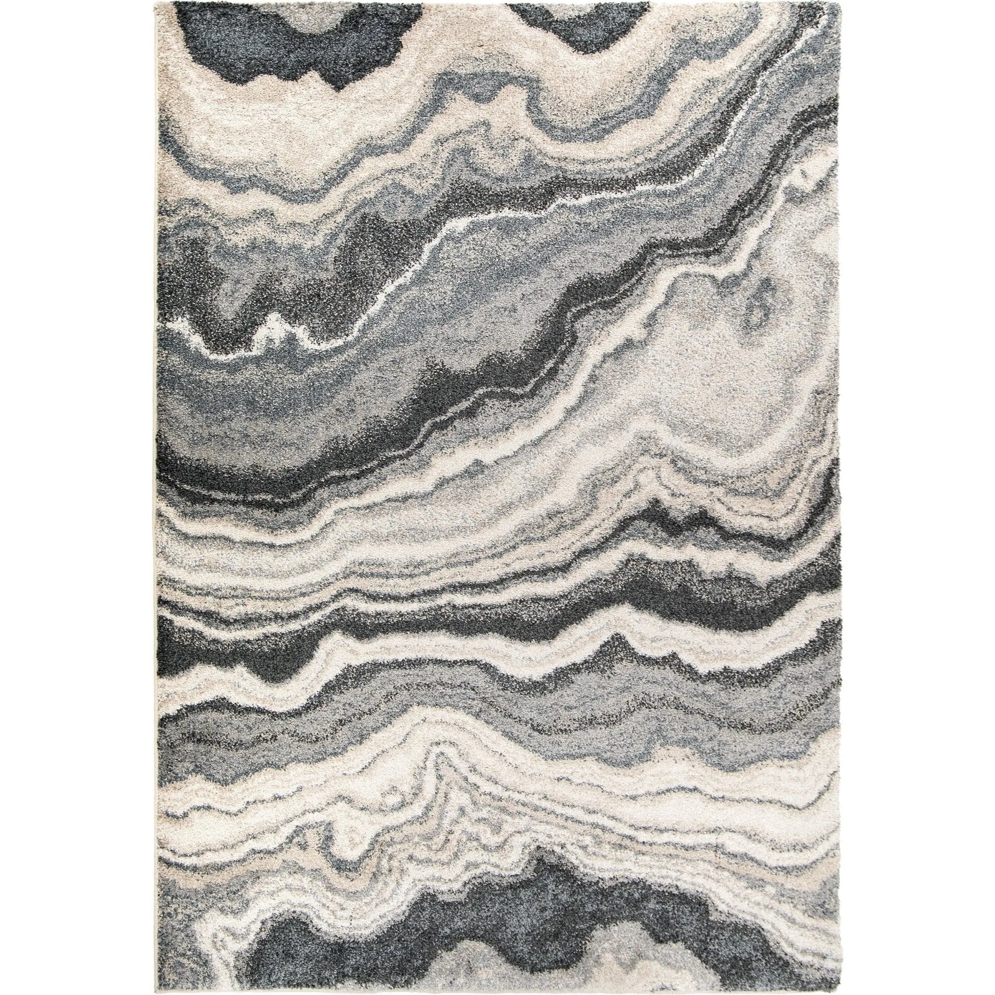 Mystical 7010 Cascade Taupe Inkwell Rug - Baconco