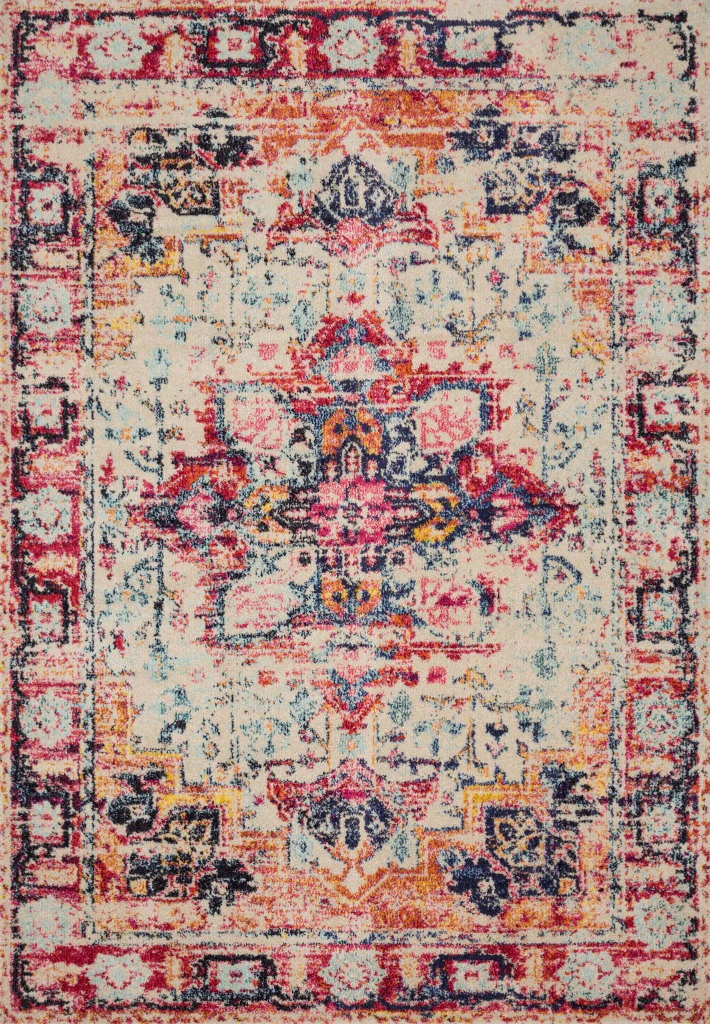 Nadia NN-02 Ivory/Fiesta Rug - Baconco