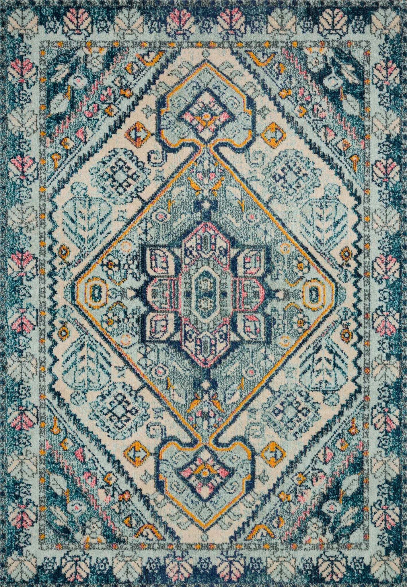 Nadia NN-03 Aqua/Navy Rug - Baconco