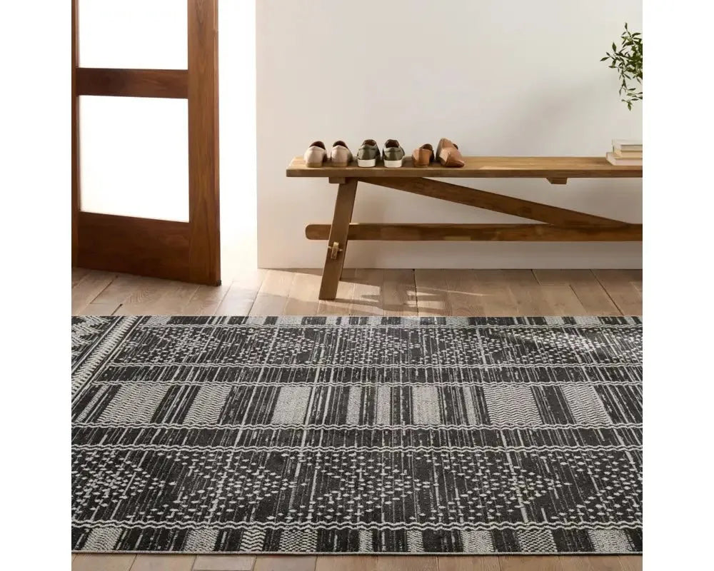 Nadine NDN02 Grey/Black Rug - Baconco