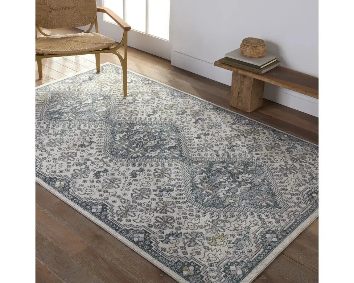 Nadine NDN06 Blue/Light Grey Rug - Baconco