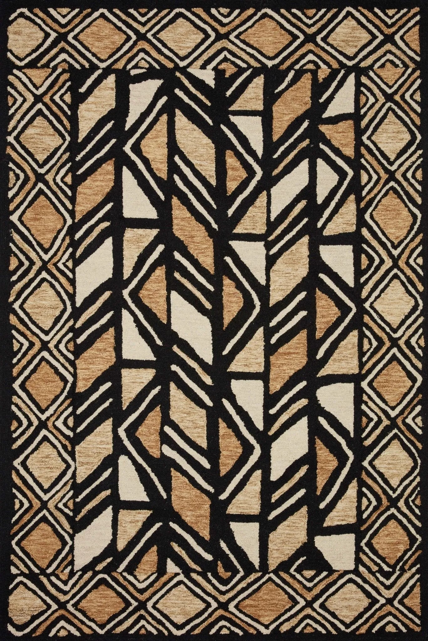 Nala Nal-01 Black/Beige Rug - Baconco