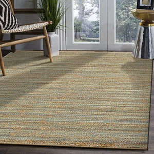 Natural 03314TEA Teal Rug - Baconco