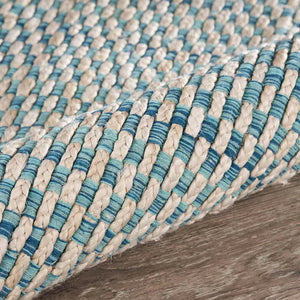 Natural 81436BIL Bleach/Ivory Blue Rug - Baconco