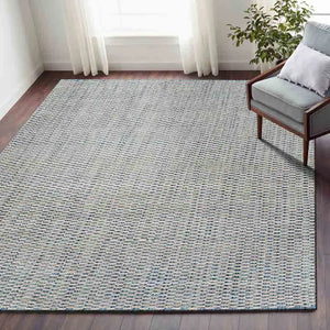 Natural 81436BIL Bleach/Ivory Blue Rug - Baconco