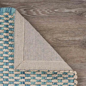 Natural 81436BIL Bleach/Ivory Blue Rug - Baconco