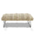 Natural and Gold Tufted Geometric LR99013 Indoor Bench - Baconco