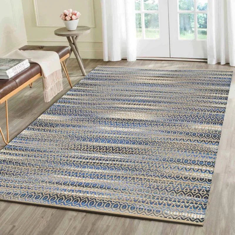 Natural Fiber Lr03330 Blue Rug - Baconco